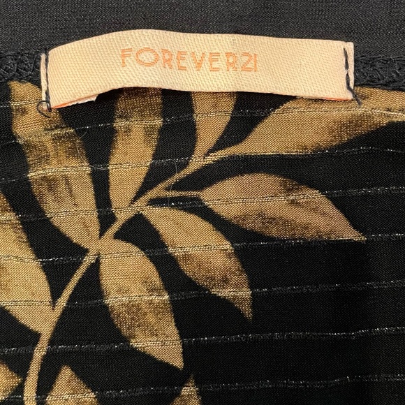 Forever 21 tropical floral one sleeve top - Picture 5 of 6